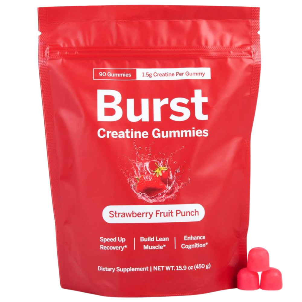 Burst Creatine Gummies American-made facility badge signals quality and regulation.