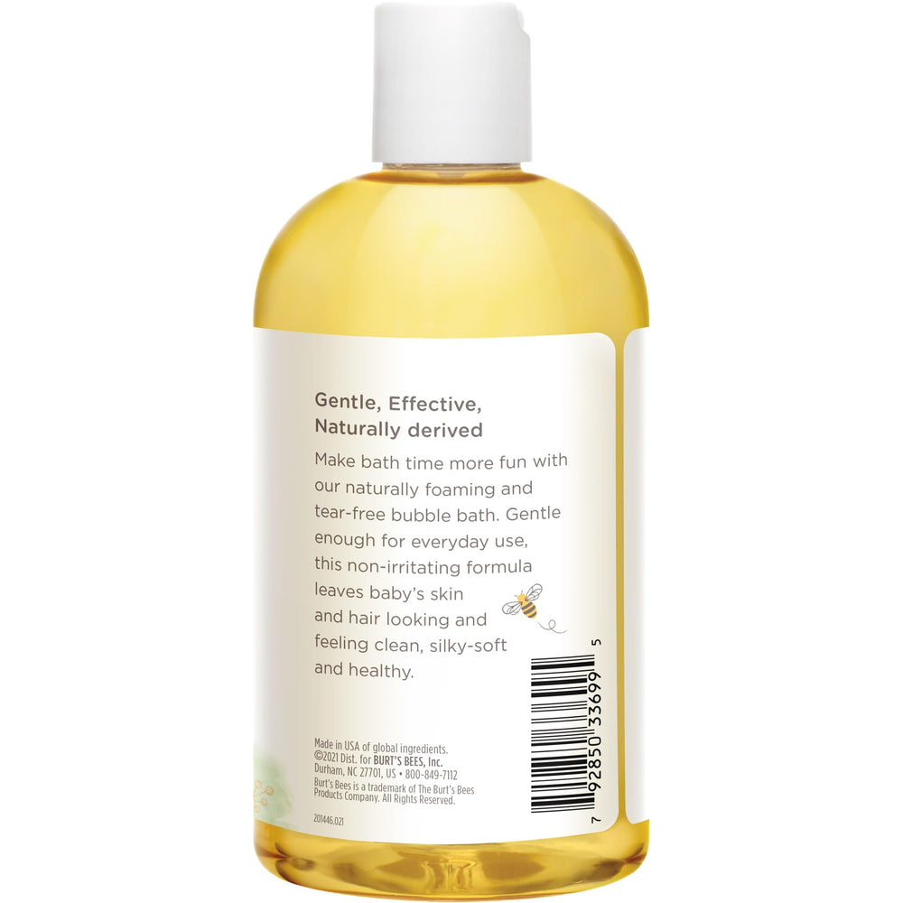 Gentle Burt's Bees Bubble Bath supporting delicate baby skin care