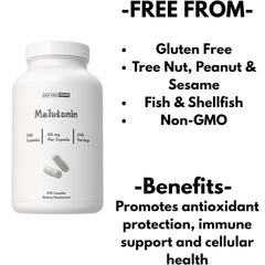 Packaging box highlights 60mg high-dose melatonin and 240 capsules.