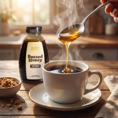 Buzzed Honey tea stir for enhanced flavor and focus
