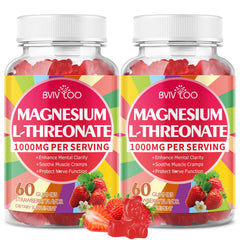 BVIVLOO magnesium L-threonate gummies package front supports daily wellness.
