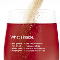 Close-up of B.WILD label shows vegan and gluten-free certification
