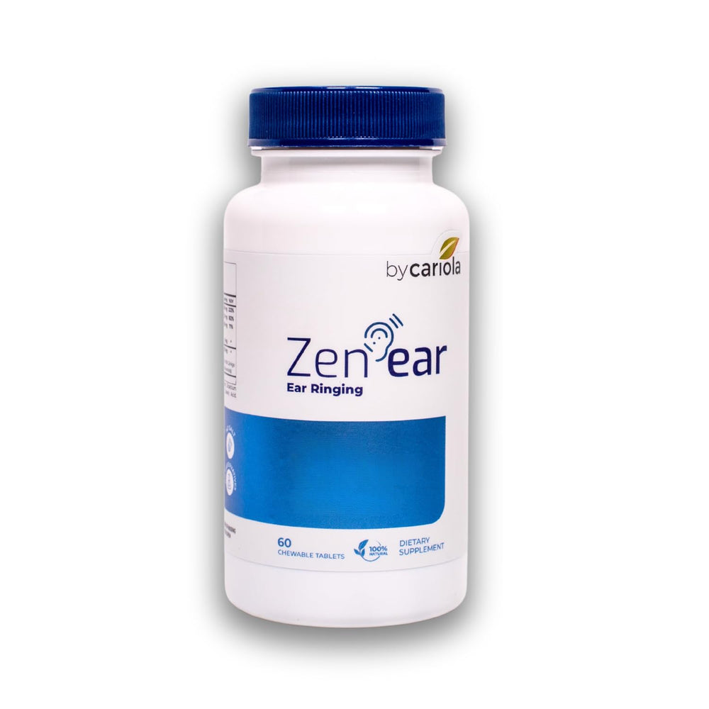 BY CARIOLA Zen Ear packaging highlighting daily ear wellness support