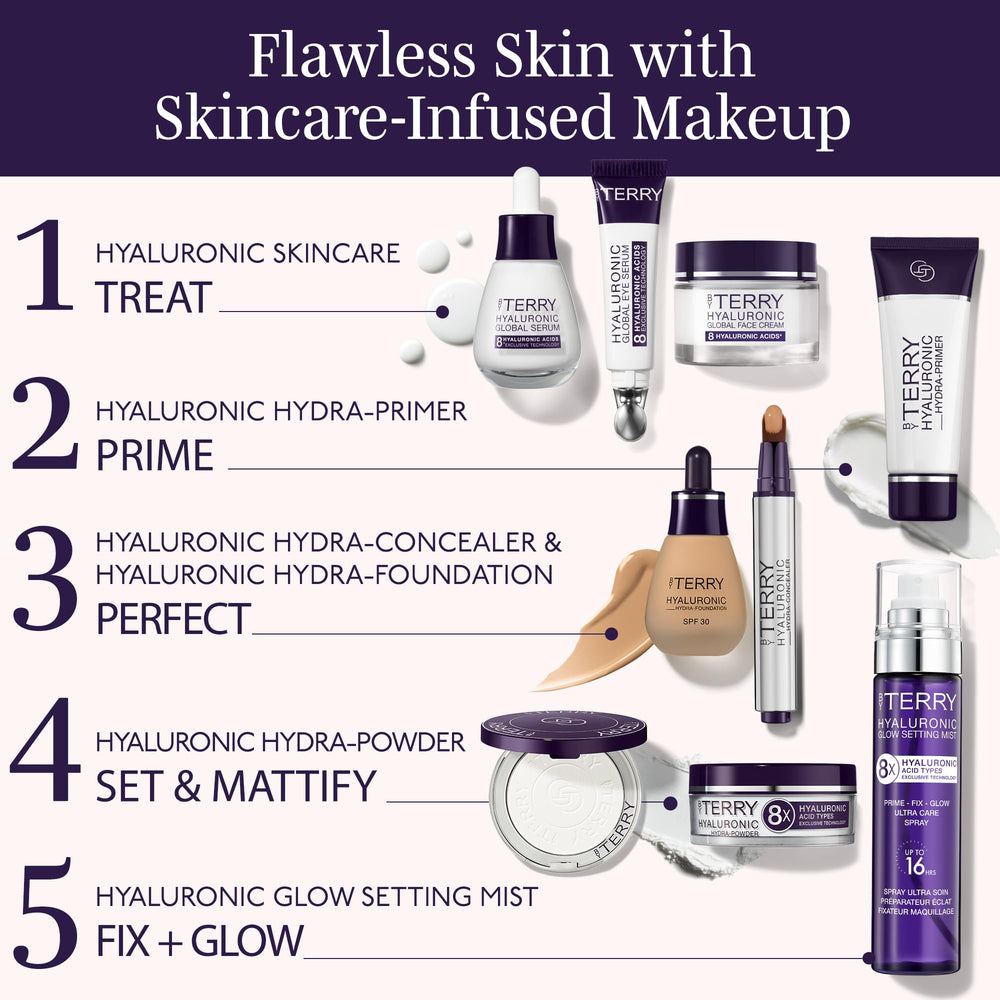 The vegan, clean formula of By Terry Hyaluronic Hydra-Powder supports comfortable wear.
