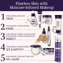The vegan, clean formula of By Terry Hyaluronic Hydra-Powder supports comfortable wear.