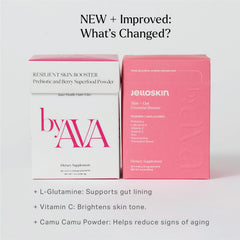 byAVA Jelloskin powder dissolving smoothly in a glass
