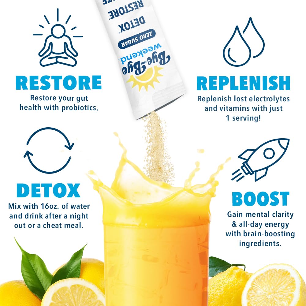 Bye-Bye Weekend zero sugar lemonade packets present sugar-free option for keto.