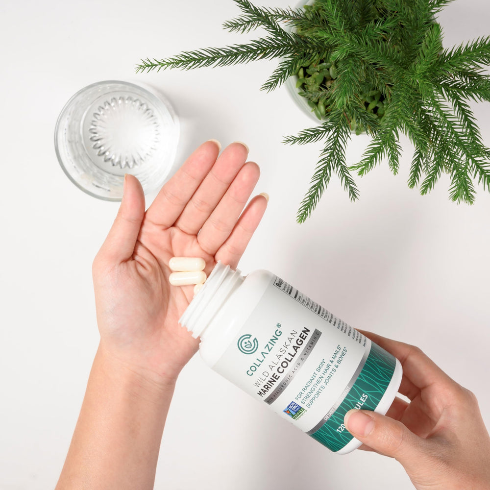 C COLLAZING capsules close-up highlighting convenient daily use.
