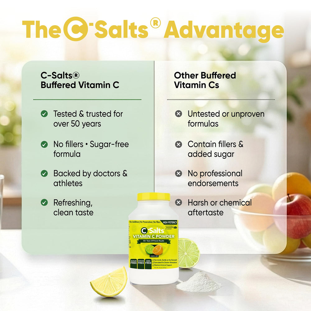 Measuring one teaspoon of C-Salts for flexible daily dosage