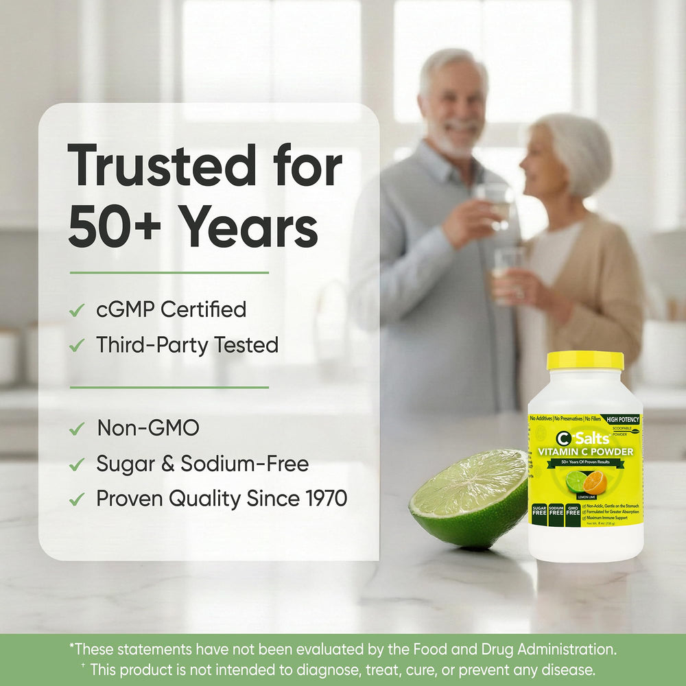 Lab certification badge indicates cGMP quality and safety