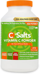 C-Salts Vitamin C Powder bottle shows authentic branding for daily high-dose vitamin C usage