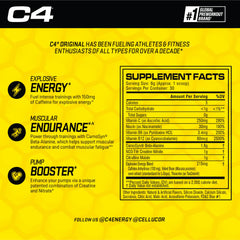 C4 Original Icy Blue Razz scoop for quick, accurate serving before training.