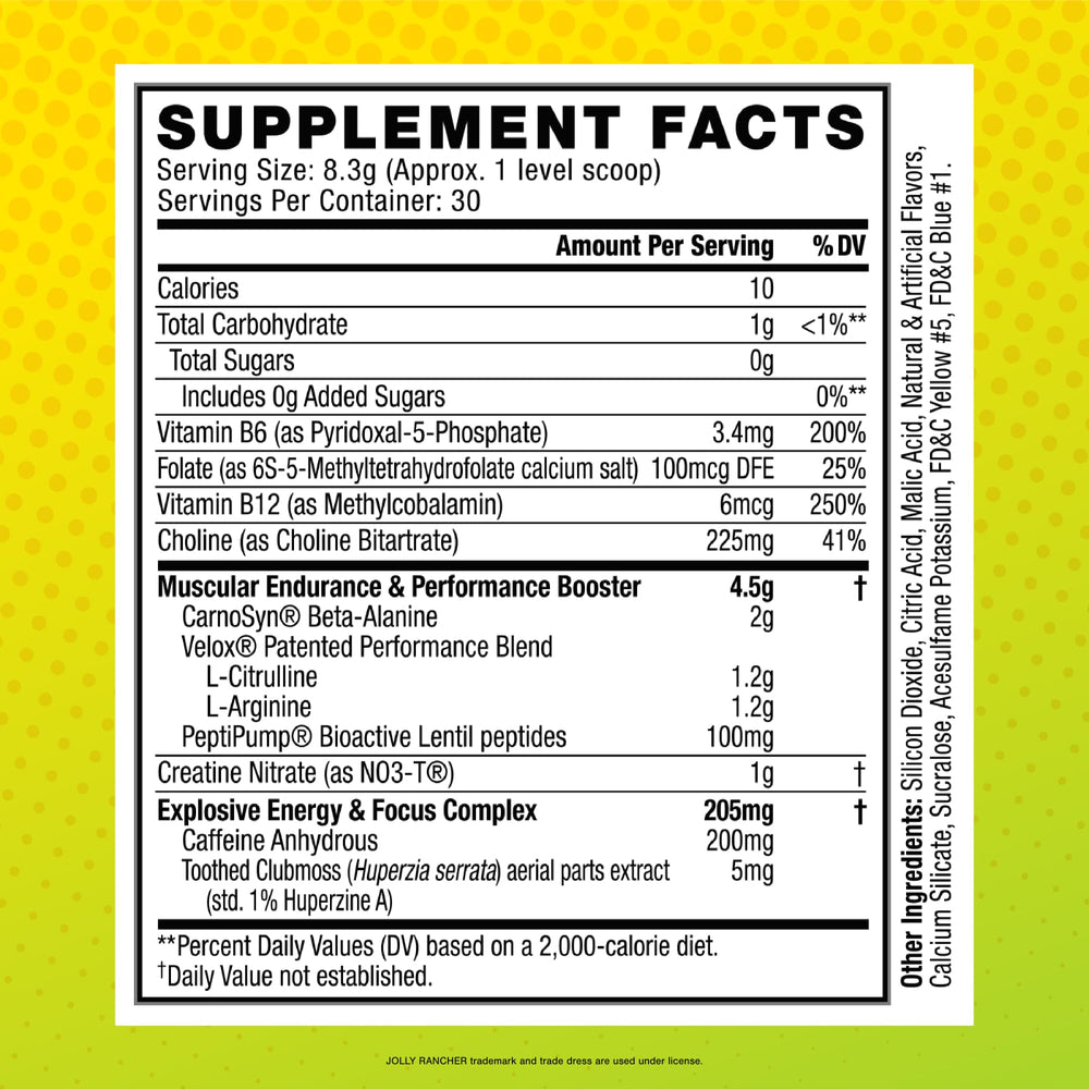 Close-up of C4 Original Green Apple label highlighting flavor and ingredients.