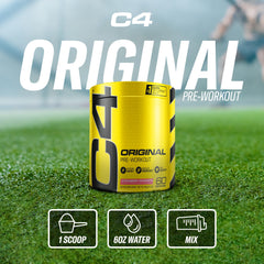 C4 Original packaging emphasizing trusted pre-workout heritage