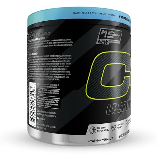 C4 Ultimate label close-up showing branding and ingredients