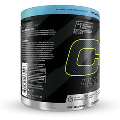 C4 Ultimate label close-up showing branding and ingredients