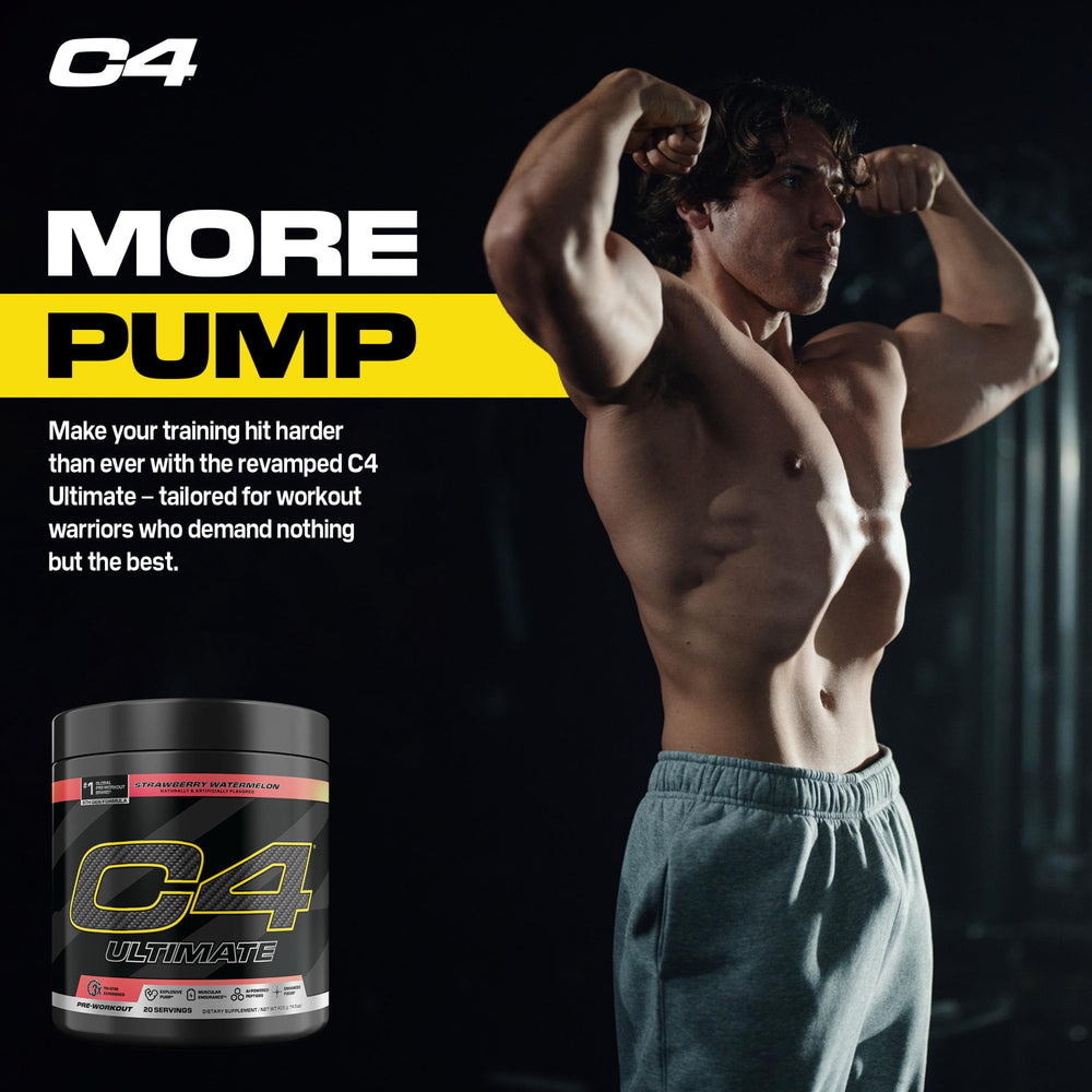 C4 Ultimate Watermelon athlete training scene conveys focus and energy