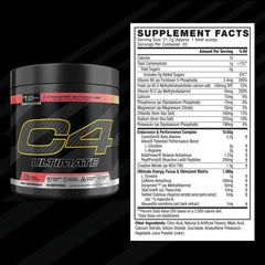 C4 Ultimate Watermelon powder close-up shows vibrant flavor and mixability