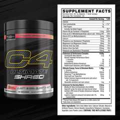 C4 Ultimate Shred strawberry watermelon powder ready to mix for workout energy