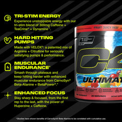 C4 Ultimate velox pumps enhance training fullness.