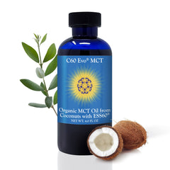 C60 Evo MCT Oil bottle for daily energy and immune support.