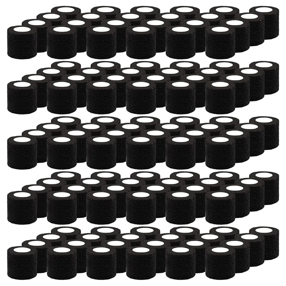 CACASO 120-roll self-adhesive bandage wrap in black shown as a bulk pack for daily use