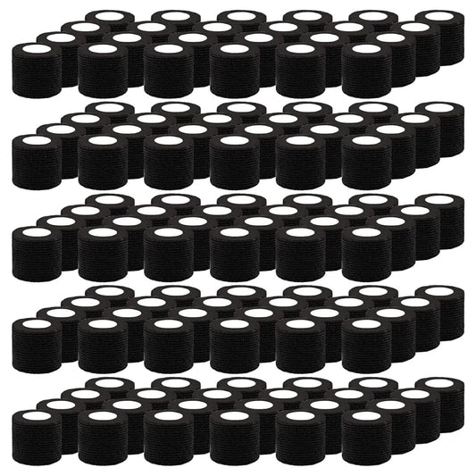CACASO 120-roll self-adhesive bandage wrap in black shown as a bulk pack for daily use
