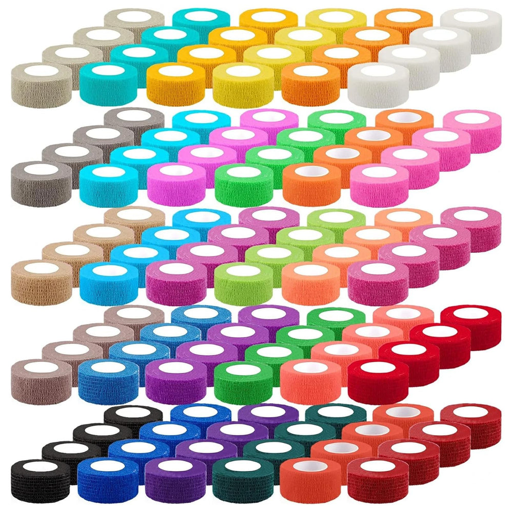 CACASO self-adhesive bandage wrap in multicolor rolls for versatile wraps that stay in place.