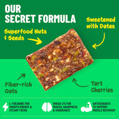 Caddy Snacks Chewy Cherry Almond bar in golf bag ready for pre-round fueling