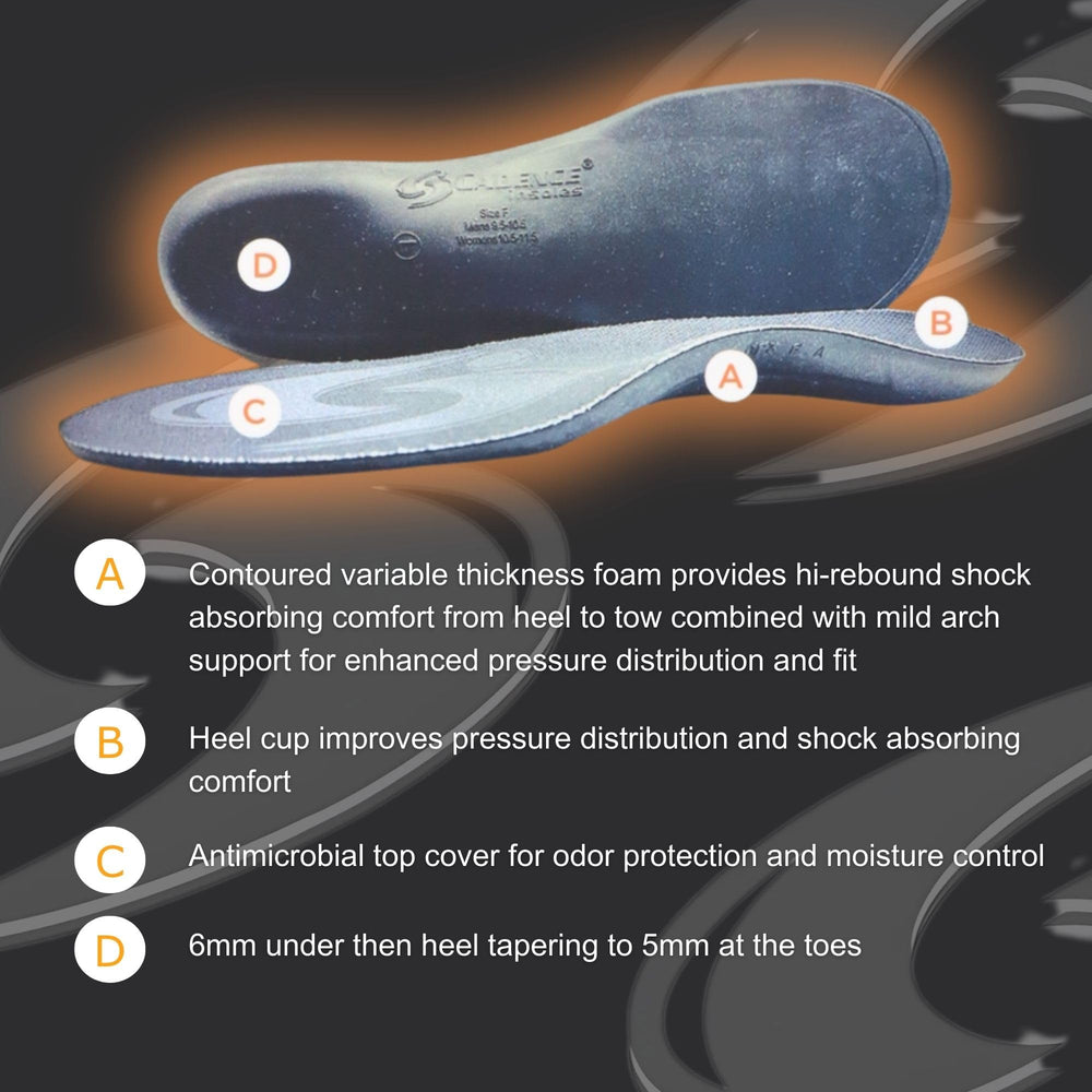 Cadence Cushion's low-profile design fits most shoes with ease.