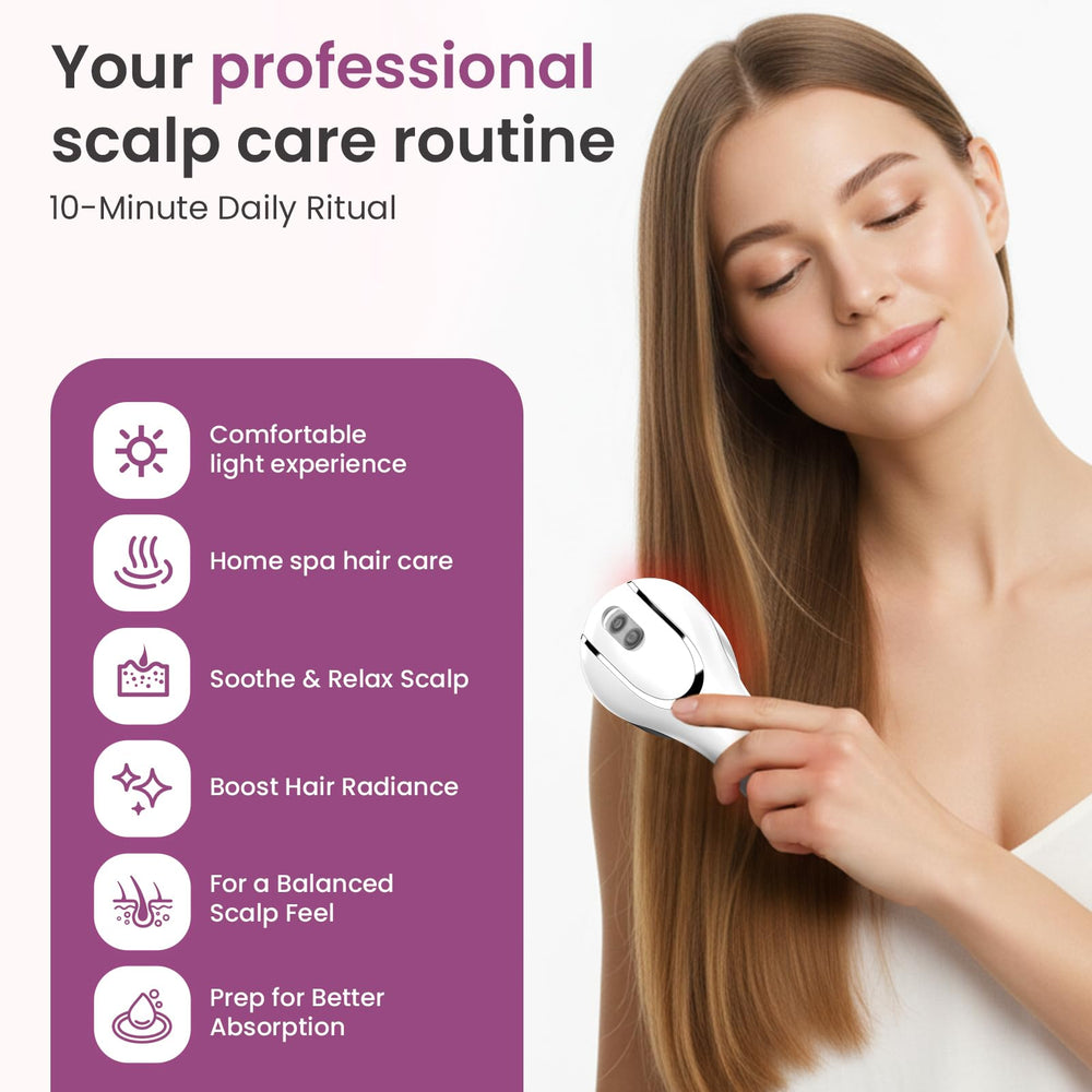 Caelgrata massager nano mist spray evenly coats strands for elasticity.