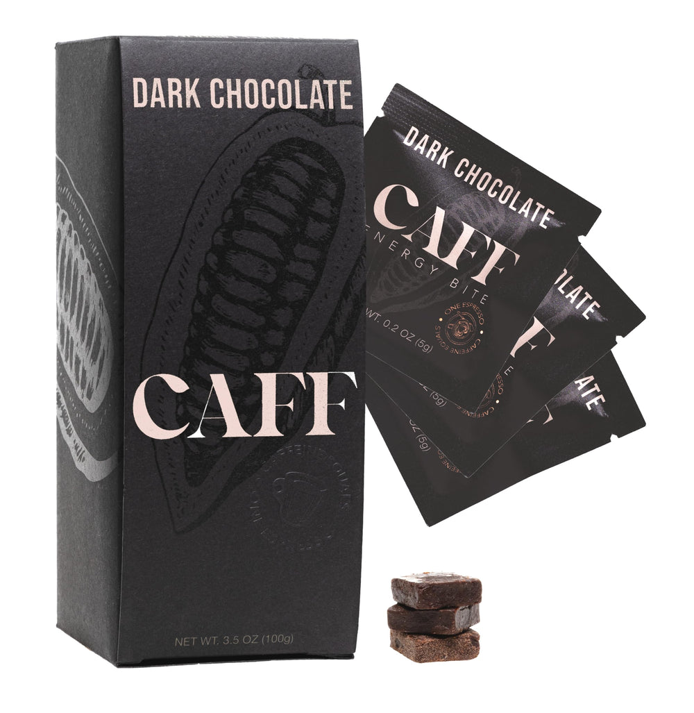 CAFF energy bites packaging front, ideal for on-the-go clean energy.