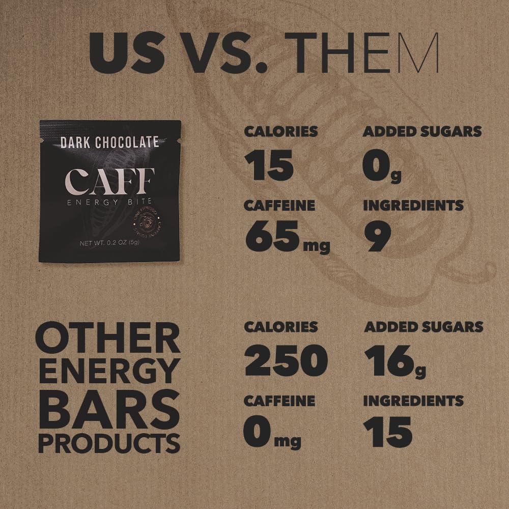 CAFF energy bites vegan gluten-free label, a healthy snack option.