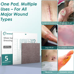 CAKRNPS silver ion-infused dressing provides protective wound care.