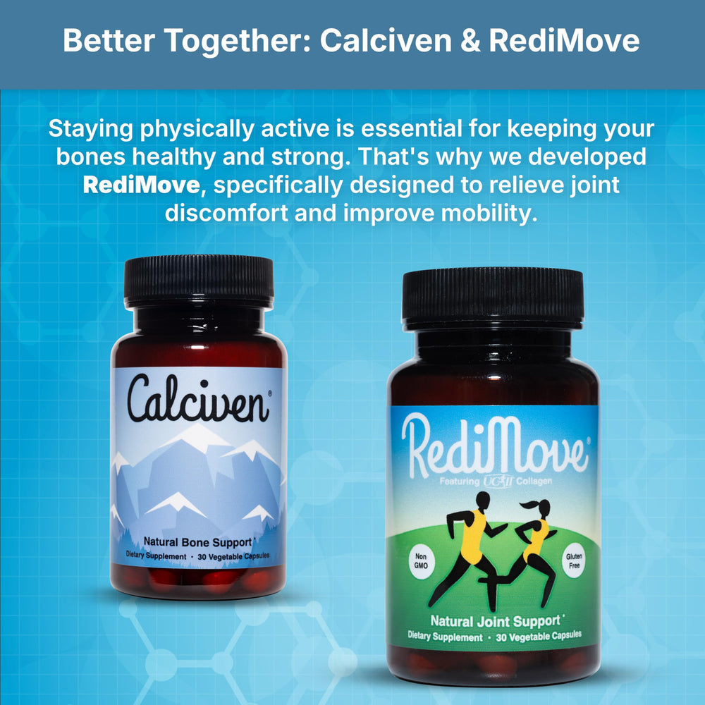 Calciven bottle on table with label ready for daily use