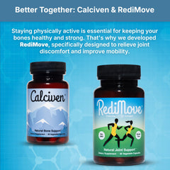 Calciven bottle on table with label ready for daily use
