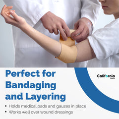 California Basics breathable non-woven wrap provides flexible comfort during movement.