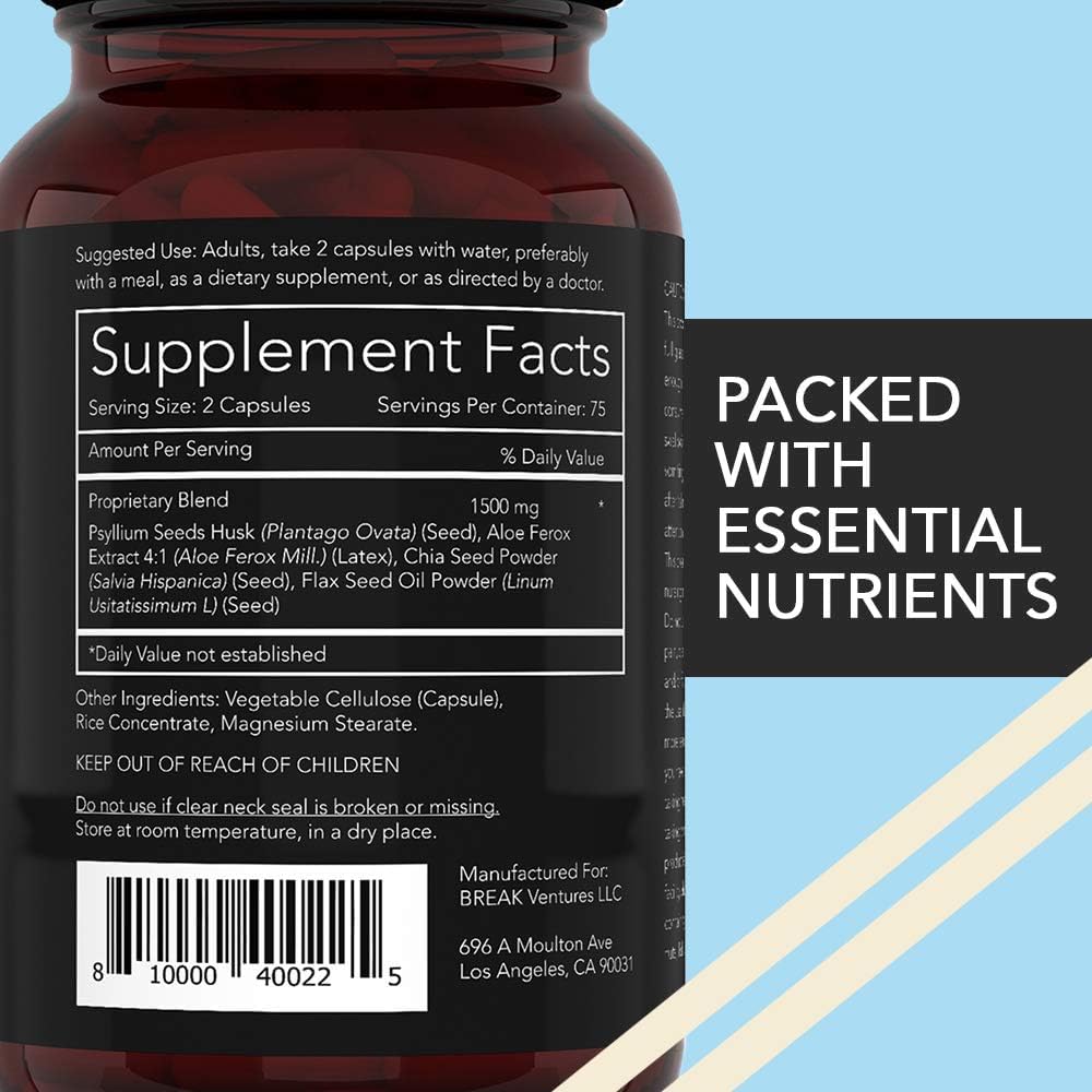 California Basics vegan fiber capsules highlight plant-based nutrition for regularity.
