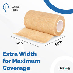 California Basics water-resistant bandage wrap keeps pace with workouts and daily activities.