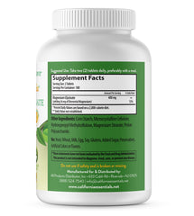California Essentials Magnesium Glycinate 400 label shows vegan and non-GMO.
