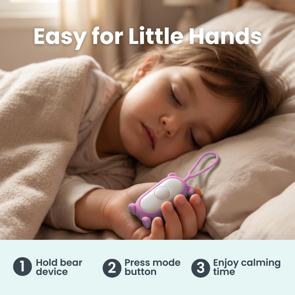 CalmCarry Glowco one-button operation simplifies use for children during quiet time.