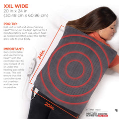 Calming Comfort Calming Heat XXL back use with weight that stays in place