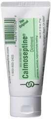 Calmoseptine moisture barrier ointment tube protects irritated skin while blocking leaks.