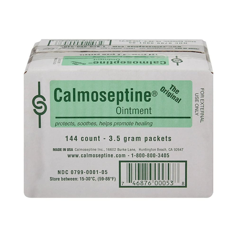 Calmoseptine skin barrier ointment applied to soothe irritated skin.