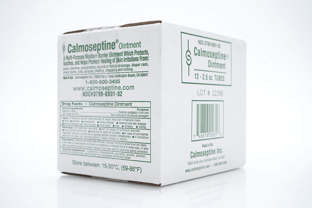 Calmoseptine skin protectant closeup demonstrates soothing texture and gentle application.