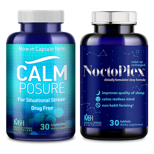 CALMPOSURE bundle pills shown for quick stress relief