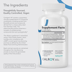 Label detail emphasizing clinically studied joint support ingredients.