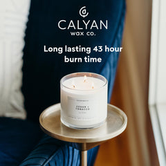 Calyan Wax Co three-wick design ensuring even fragrance distribution