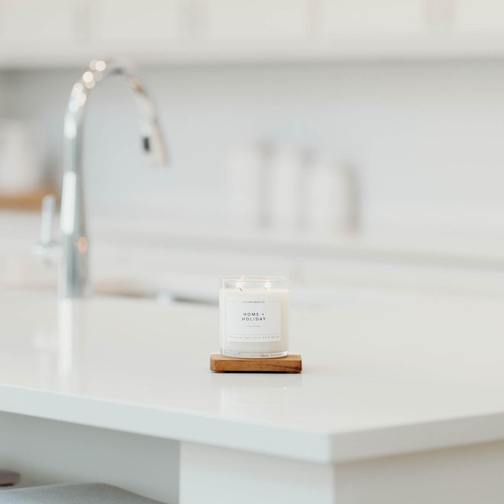 Calyan Wax Co. Luxury candle ambiance for evenings.
