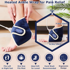 CAMECO ankle heat wrap with auto-off for safe use.